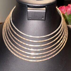 RLM SoHo Gold and Silver Multi-Band Choker Necklace